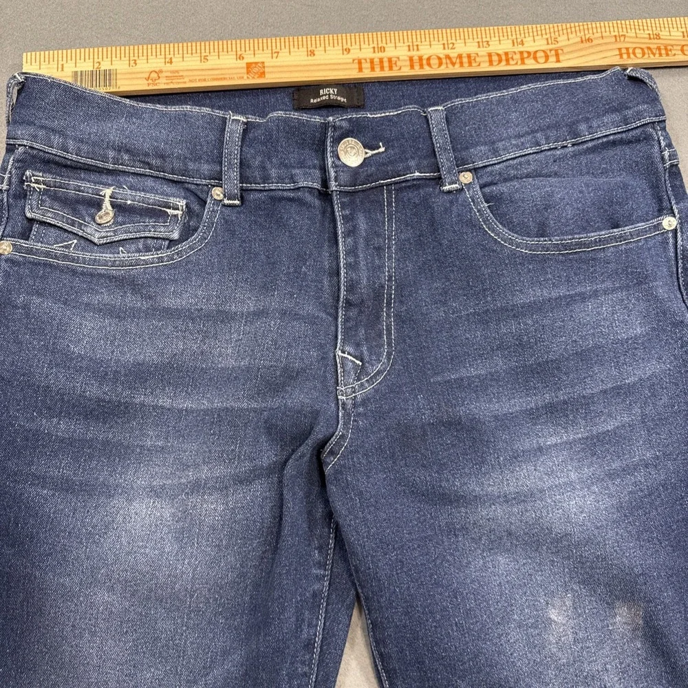 JEANS RELAXED STRAIGHT True Religion MENS 32X33 Ricky Flap SN Pocket